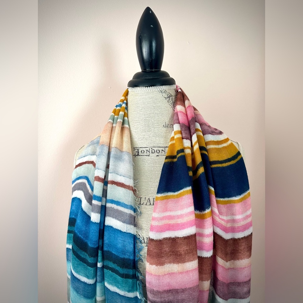 Anthropologie Multicolor Striped Scarf